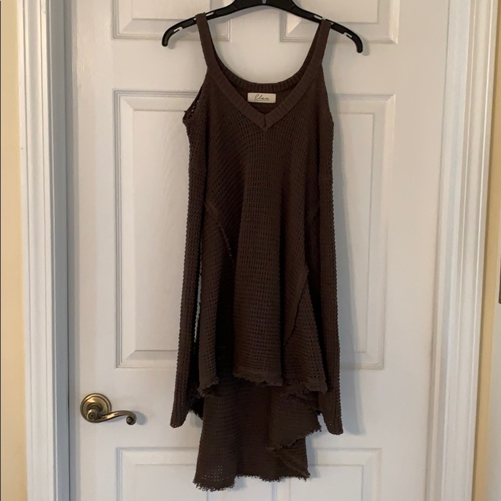 Cold Shoulder Olive Sweater